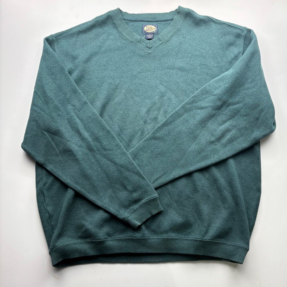 Tommy Bahama Mens size M = V Neck Sweater Teal Green Cotton Size‎ M